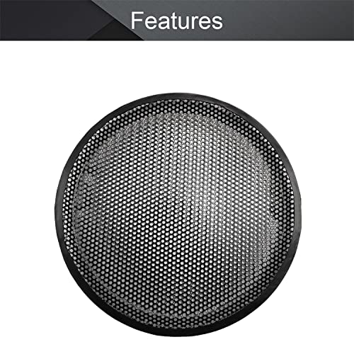 Fielect 2Pcs 12 inch Speaker Grill Cover Mesh Car Audio SubWoofer Grille Waffle Grill Cover Guard Protector Grille Black - Image 3