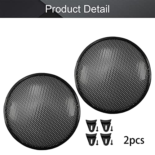 Fielect 2Pcs 12 inch Speaker Grill Cover Mesh Car Audio SubWoofer Grille Waffle Grill Cover Guard Protector Grille Black - Image 4