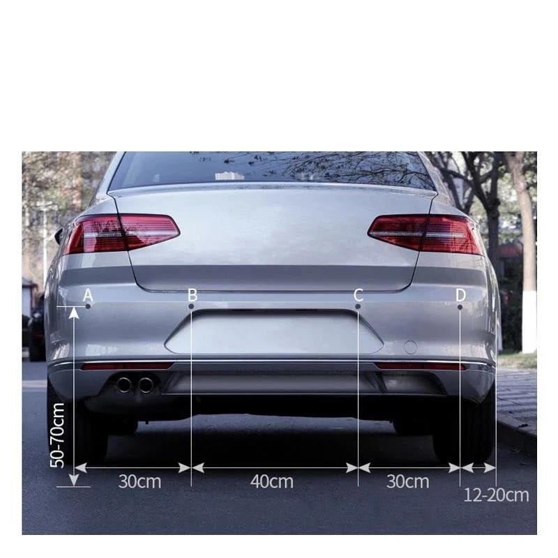 Car Car Parking Sensor Detector System Backlight Monitor Display Kit Backup Detector Assistant with 4 Sensors Parking Assist Systems(Color:Grey)(White) - Image 5