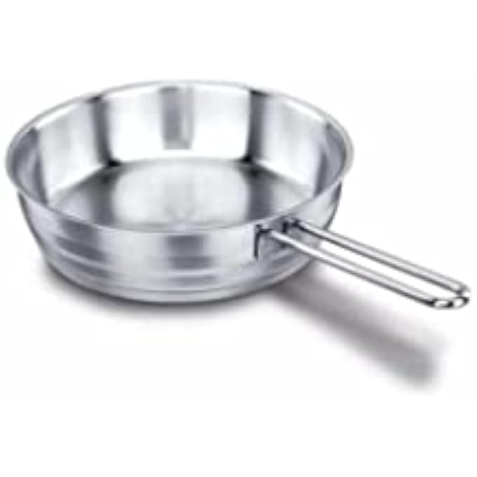 Astra TriPly Bottom Stainless Steel Frypan 24X6 Cm  27 L  Sandwich Bottom Induction Compatible Frying Pan  Silver  Ka1905