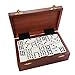 Marion Double 9 Domino Set 55 Tiles Jumbo Tournament Professional Size with Spinners in Dovetailed Sheesham Wood Box White Sheesham - Image 2