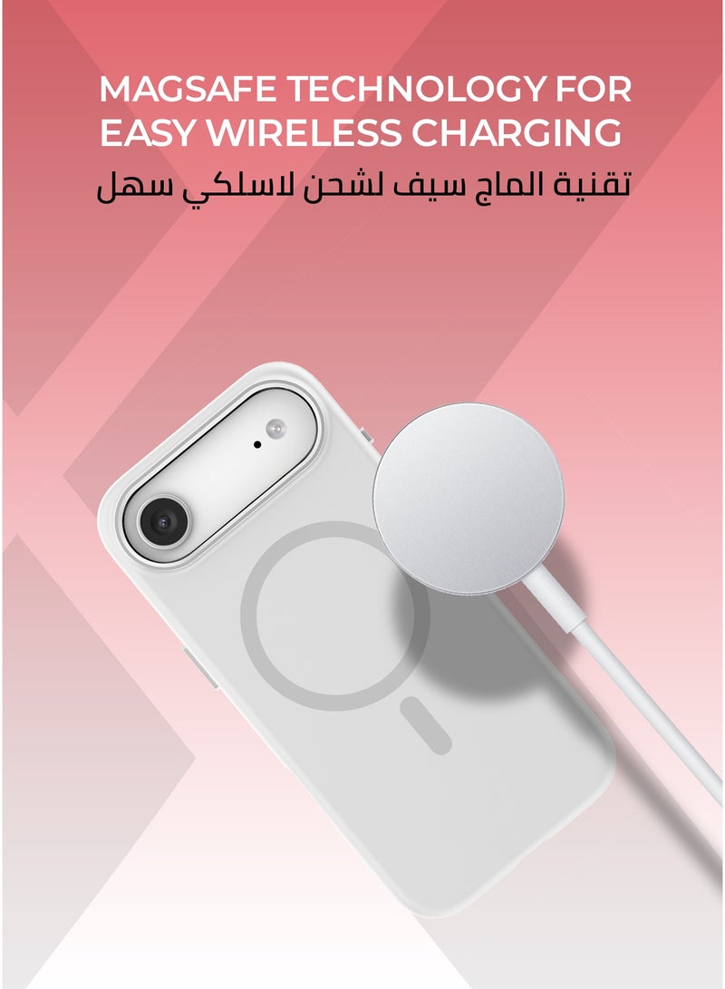 Xonda Pure iPhone 17 Air MagSafe Case Light Gray - Microfiber lining for scratch protection, raised metal camera bezel for lens protection, Liquid Silicone Material with Anti-Fingerprint Coating, MagSafe compatible - Image 5