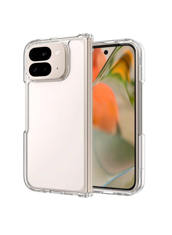 general Compatible with Google Pixel 10 Pro Fold 2025 Case, Transparent Slim Shockproof Protective Cover Anti-Scratch Hard PC Back  Flexible Bumper Phone Case for Google Pixel 10 Pro Fold - Image 1