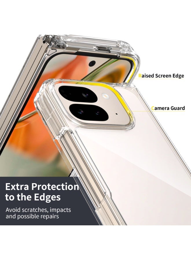 general Compatible with Google Pixel 10 Pro Fold 2025 Case, Transparent Slim Shockproof Protective Cover Anti-Scratch Hard PC Back  Flexible Bumper Phone Case for Google Pixel 10 Pro Fold - Image 2