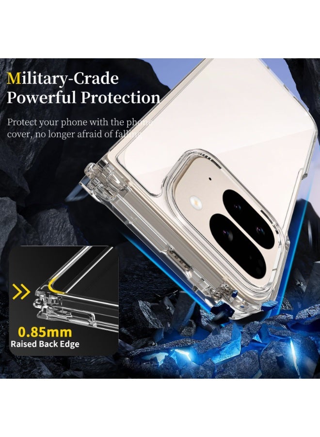 general Compatible with Google Pixel 10 Pro Fold 2025 Case, Transparent Slim Shockproof Protective Cover Anti-Scratch Hard PC Back  Flexible Bumper Phone Case for Google Pixel 10 Pro Fold - Image 4