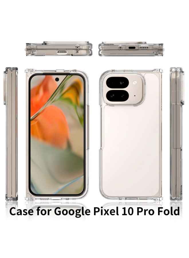 general Compatible with Google Pixel 10 Pro Fold 2025 Case, Transparent Slim Shockproof Protective Cover Anti-Scratch Hard PC Back  Flexible Bumper Phone Case for Google Pixel 10 Pro Fold - Image 5