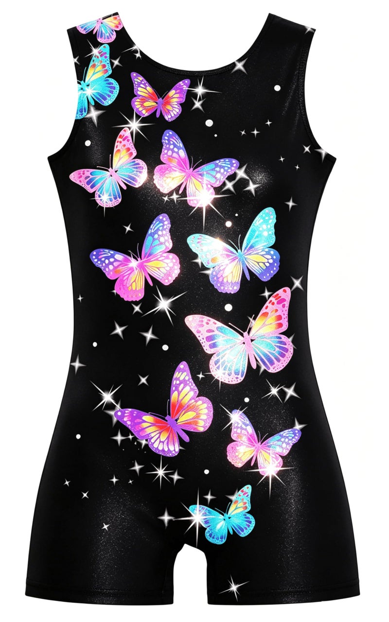 TUONROAD Gymnastics Leotard with Shorts for Girls Biketards with Butterflies 56 56 Years Old - Image 3