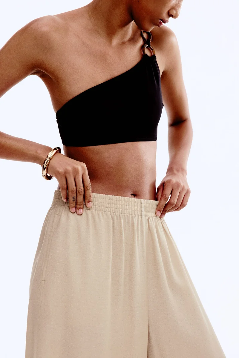 اتش اند ام بنطلون واسع بتصميم سهل الارتداء