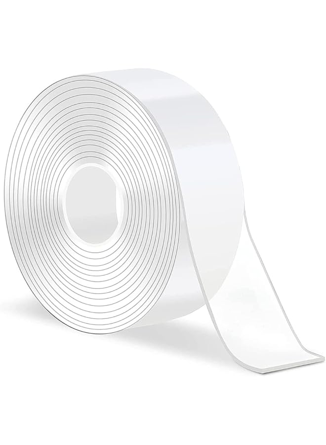 PROMASS 1pcsDouble Sided, Heavy Duty, Waterproof Nano Mounting Tape, Length 5 meter, 20mm Width, Multipurpose Adhesive Tape, Removable Sticky Poster Tape for Walls Decor Carpet(Clear)  - Image 1