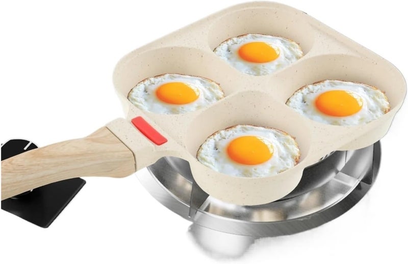 Egg Frying Pan Nonstick Pancake Pans 4-Cups Cookware Suitable For Gas Stove Cooker Multifunctional Omelette(K) - Image 4