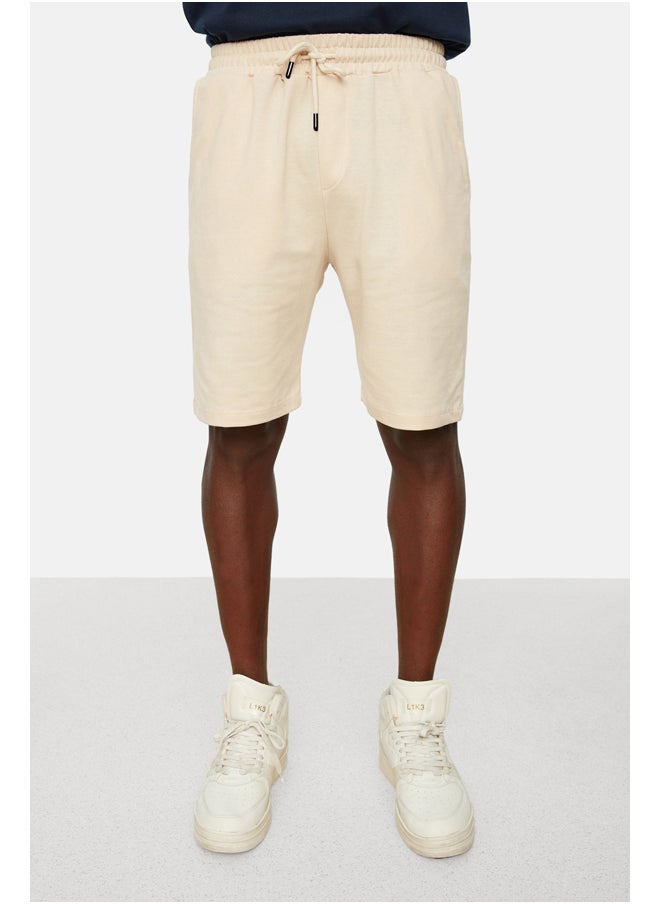 Men's Beige Regular/Normal Fit Basic Shorts & Bermuda