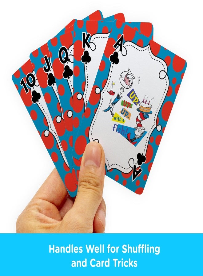 AQUARIUS Cat in The Hat Playing Cards - Dr. Seuss Themed Deck of Cards for Your Favorite Card Games - Officially Licensed Dr. Seuss Merchandise & Collectibles - Image 4