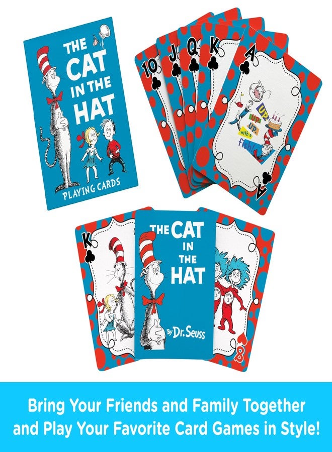 AQUARIUS Cat in The Hat Playing Cards - Dr. Seuss Themed Deck of Cards for Your Favorite Card Games - Officially Licensed Dr. Seuss Merchandise & Collectibles - Image 2