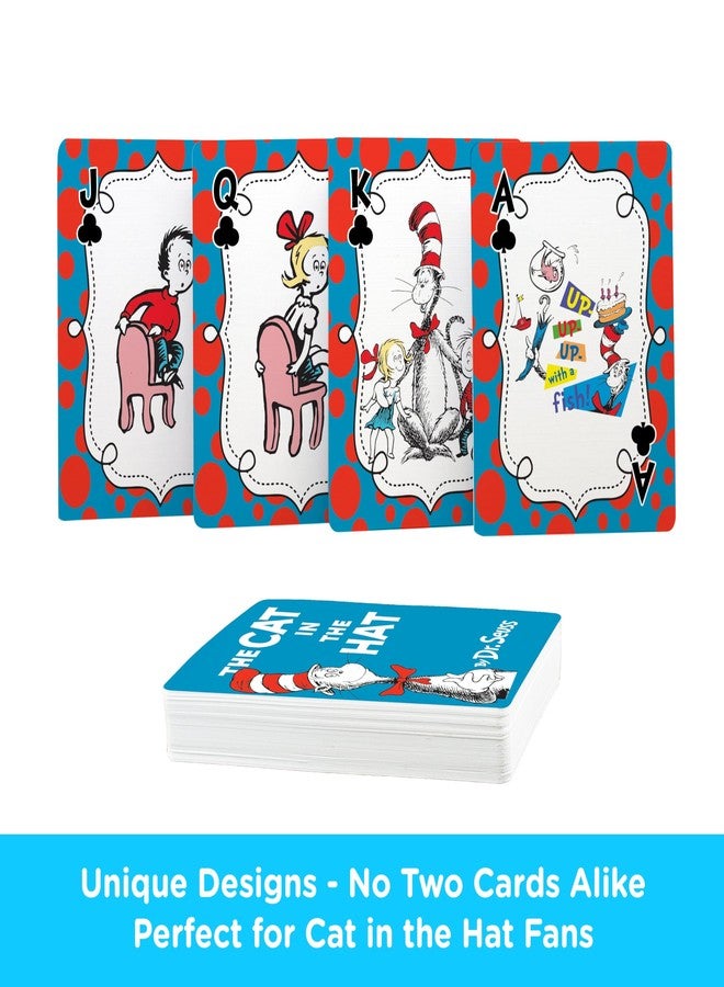 AQUARIUS Cat in The Hat Playing Cards - Dr. Seuss Themed Deck of Cards for Your Favorite Card Games - Officially Licensed Dr. Seuss Merchandise & Collectibles - Image 3