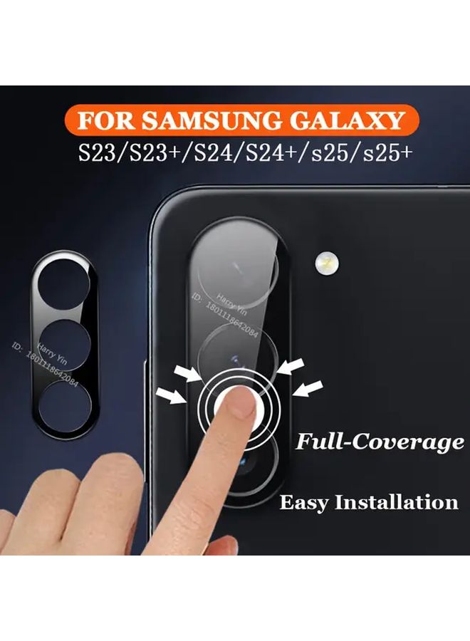 3 Pack Black Camera Lens Protector 9H Tempered Glass For Samsung Galaxy S23 Plus Full Coverage Edge To Edge High Definition Easy Installation - Image 4