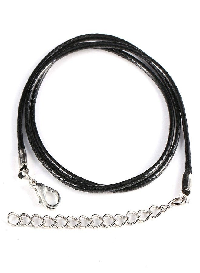 Zotoone Necklace Black Waxed Cord with Lobster Clasp for DIY Pendant Necklace Making Cord Jewelry Cord,Black 100pcs - Image 2
