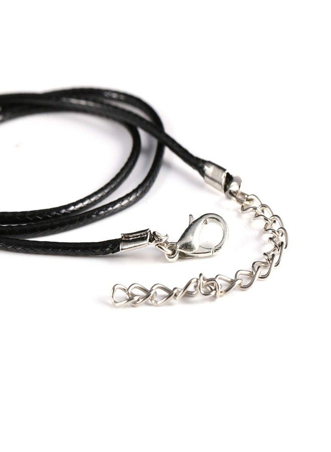 Zotoone Necklace Black Waxed Cord with Lobster Clasp for DIY Pendant Necklace Making Cord Jewelry Cord,Black 100pcs - Image 4