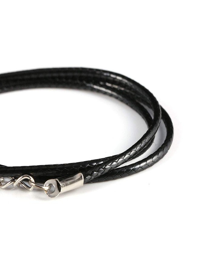 Zotoone Necklace Black Waxed Cord with Lobster Clasp for DIY Pendant Necklace Making Cord Jewelry Cord,Black 100pcs - Image 3