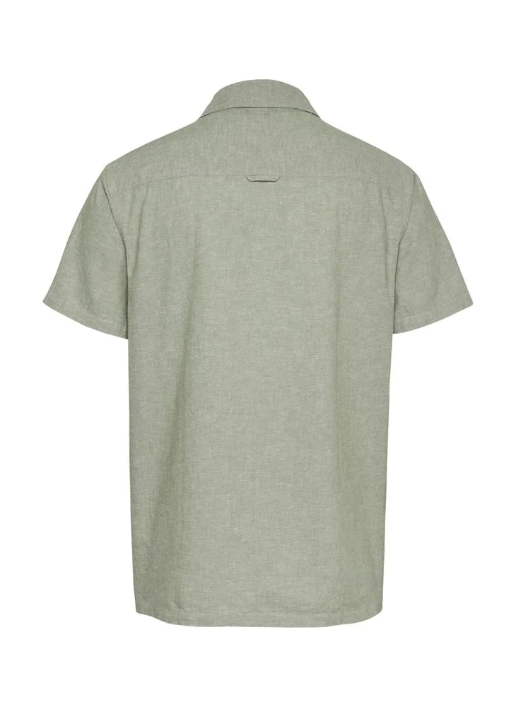 TOMMY JEANS Linen Blend Short Sleeve Shirt