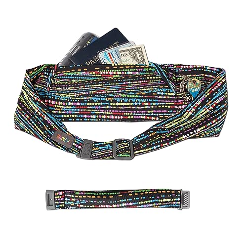 BANDI Plus Size Fanny Pack for Women - Travel-Ready Pocket Belt with Secure Hidden Money & Running Belt for Phone, Passport, Keys, & Medical Devices, Adjustable Fit, Comfortable (Confetti) - Image 4