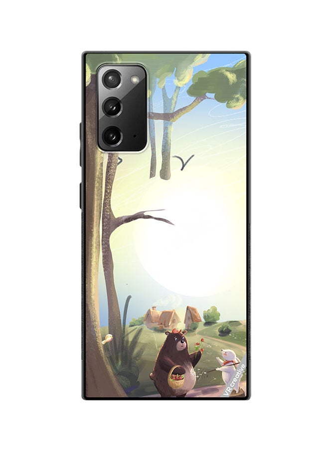 VR CREATIVE Protective Case Cover For Samsung Galaxy Note20 5G Bear And Rabbit Design Multicolour - Image 1