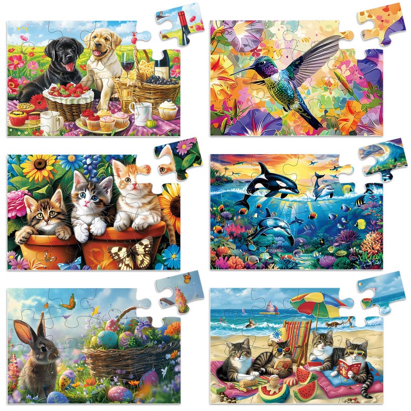 Biarek 6 Pack 16 Piece Dementia Puzzles for Elderly Large Piece Puzzles Alzheimers Dementia Products and Activities for Seniors Puzzles Easy Cognitive Games Gift for Seniors Elderly Adults in Nursing Home - Image 3