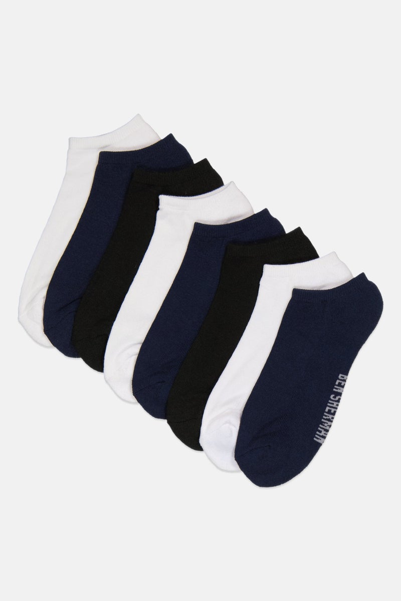 Ben Sherman Men 8 Pairs Brand Logo Ankle Cut Socks, Multicolor  - Image 1