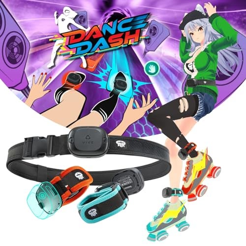Rebuff Reality Trackstraps for VIVE Ultimate Tracker + Dance Dash Game Key, VR Straps for Full-Body Tracking, Vive Tracker Straps with Dance Dash Game, Ideal for VRChat, FBT & Immersive Experiences - Image 1