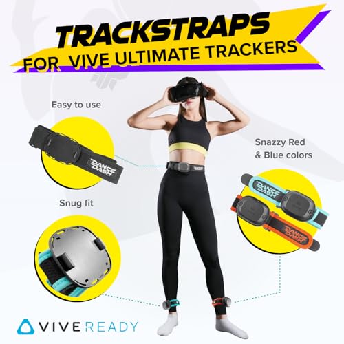 Rebuff Reality Trackstraps for VIVE Ultimate Tracker + Dance Dash Game Key, VR Straps for Full-Body Tracking, Vive Tracker Straps with Dance Dash Game, Ideal for VRChat, FBT & Immersive Experiences - Image 4