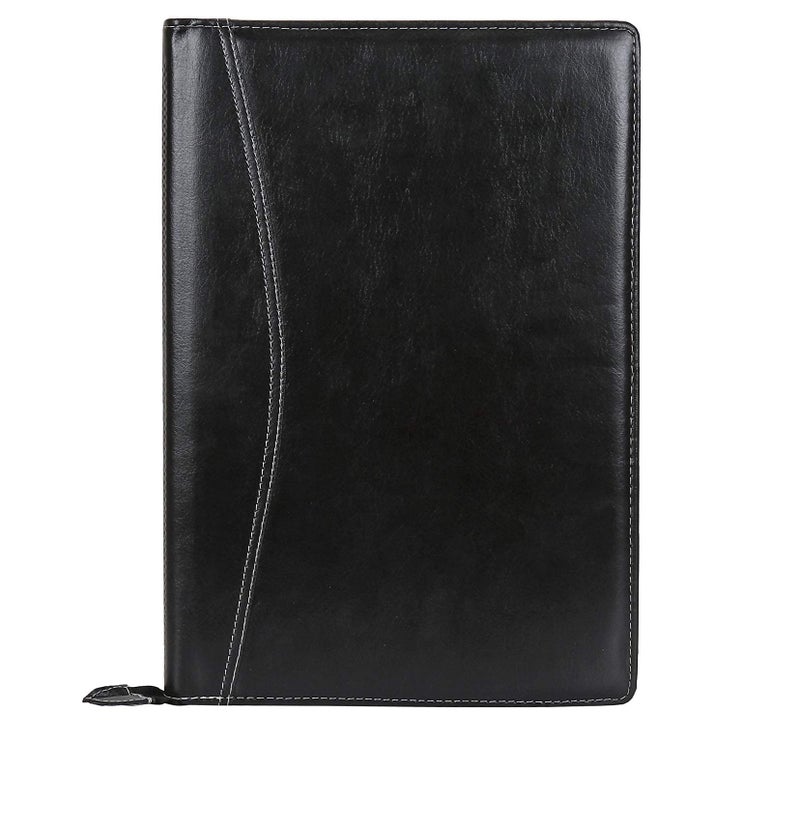 AmazingHind Leatherette Material Professional Pack of 2 File Folders for Certificates, Documents Holder (B4, B4Black_20Leafs) - Image 2