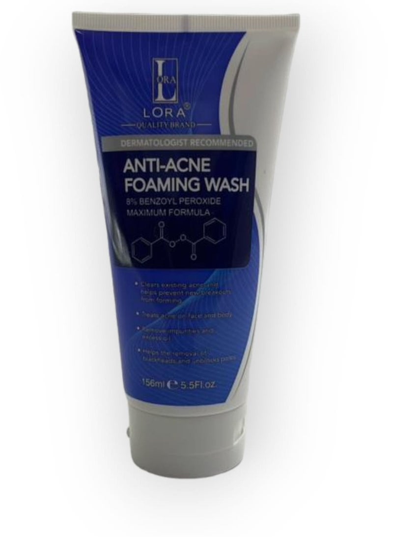 LORA Dermatologist Recommended Anti Acne Foaming Wash - Image 1