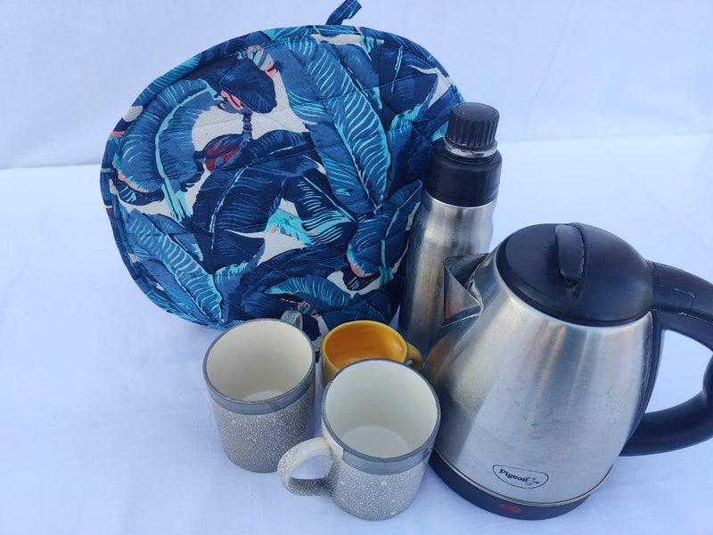 Malan Bai Mandala Tea Cozy Cover Hand Block Winter Tea Cozy Cotton Tea Kettle Warmer Pot Cover Hot Coffee Cover Handamde Kitchen Décor Brand: Malan Bai (Pattern 34) - Image 5