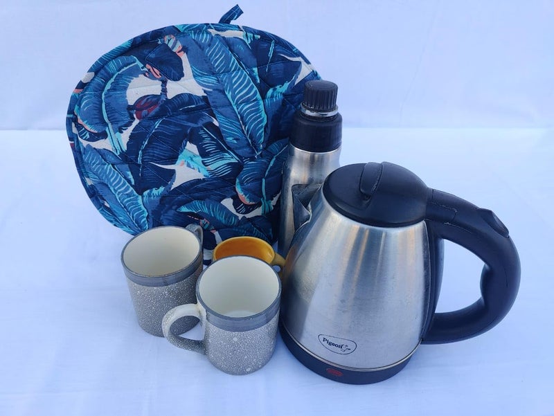 Malan Bai Mandala Tea Cozy Cover Hand Block Winter Tea Cozy Cotton Tea Kettle Warmer Pot Cover Hot Coffee Cover Handamde Kitchen Décor Brand: Malan Bai (Pattern 34) - Image 4