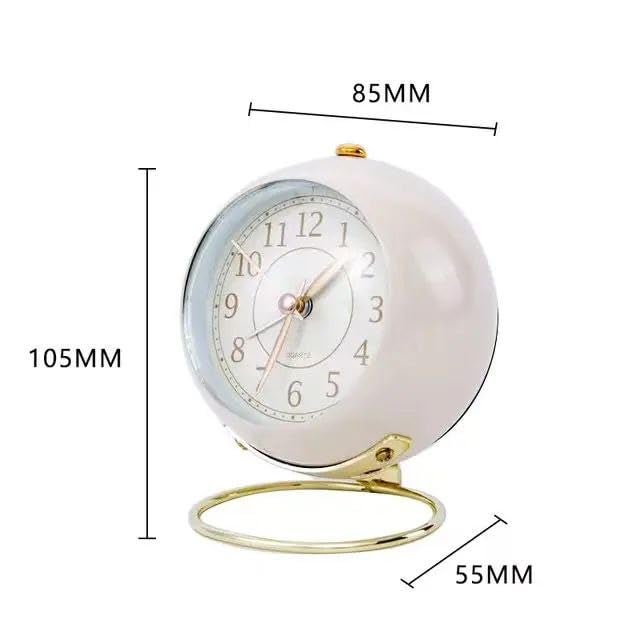 CLOUDTAIL CHOICE Alloy Steel Analog Alarm ClocksRetro Backlight Cute Simple Design Small Silent NonTickingBattery PoweredFor KidsBedroomTravelKitchenBedside DesktopGreen 394 Inch 10 cm - Image 5