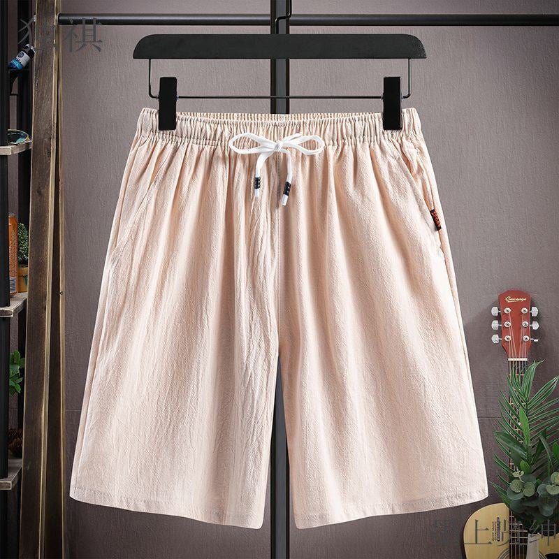 Linen Shorts Men'S Summer Thin Plus Size Pants Casual Sports Beach Cotton And Linen Pants Fashion Brand All-Match - Image 2