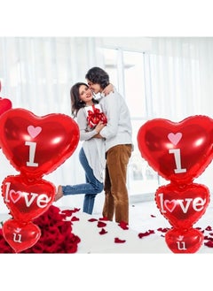 Just Quality 1pcs Romantic Valentine's Day Love Balloons - Heart-Shaped Aluminum Film Balloons with Red String - Perfect for Wedding Proposals and Party Decorations  - Image 3