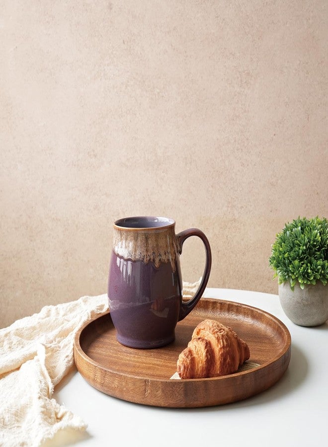 Bosmarlin Extra Large Ceramic Coffee Mug, 24 Oz, Dishwasher and Microwave Safe, Big Oversized Tea Cup, Reactive Glaze (Deep Purple) - Image 4