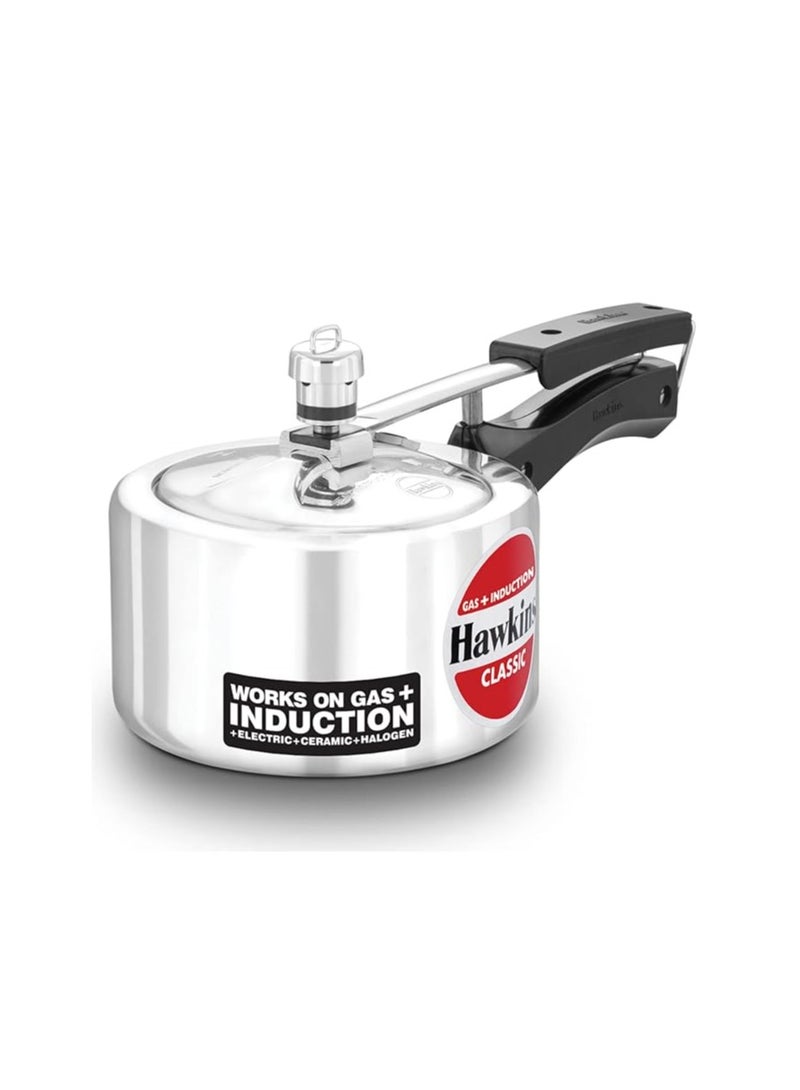 Hawkins Hawkins 1.5 Litre Classic Pressure Cooker, Induction Inner Lid Baby Cooker, Pan Cooker, Best Cooker, Silver (ICL15)  - Image 1