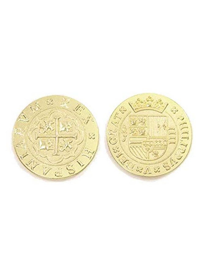 The Broken Token Prop Coins - 35mm Gold Pieces of Eight Themed Gaming Replica Coins Pack of 6, Historical Prop and Novelty Coins - Image 2