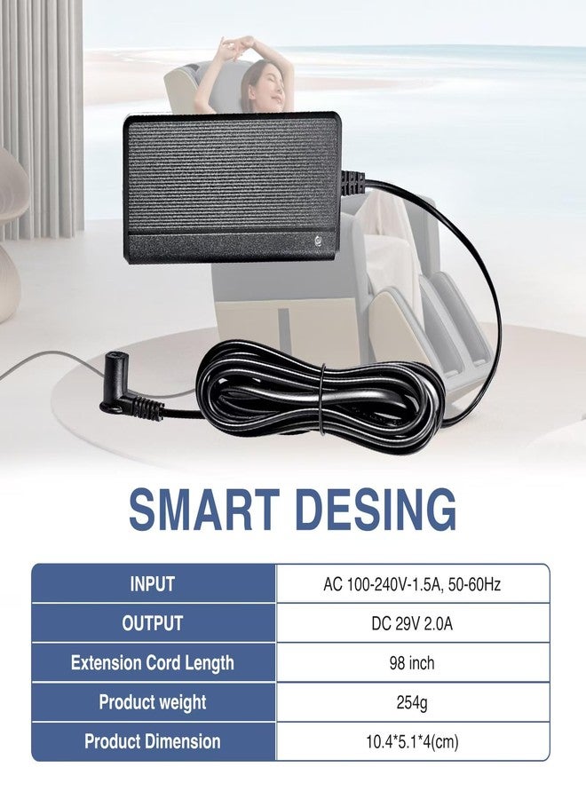 Ousaly Universal Power Supply for Lounge Chairs, Lift Chair, Recliner Sofa, Couch - 29V 2A Wall Plug-in Compatible With Most Makes & Models FS2900-2000 ZB-H290020A-C ZBPOWER - Image 3