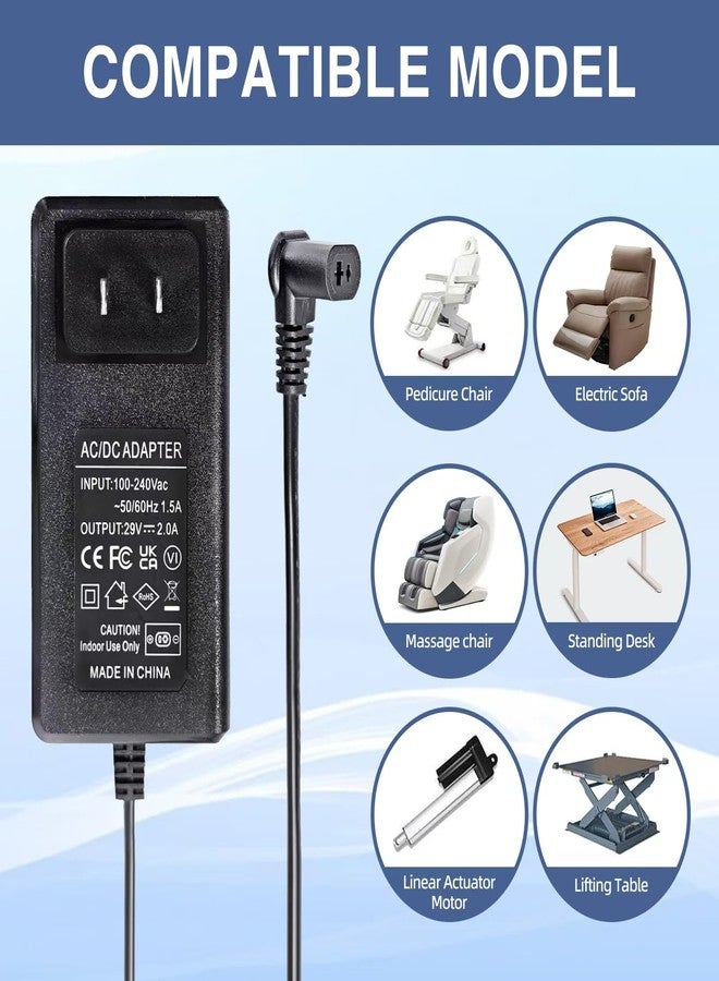 Ousaly Universal Power Supply for Lounge Chairs, Lift Chair, Recliner Sofa, Couch - 29V 2A Wall Plug-in Compatible With Most Makes & Models FS2900-2000 ZB-H290020A-C ZBPOWER - Image 2