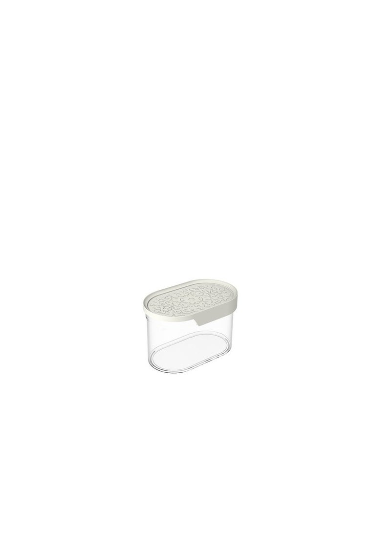 Plastic Oval Food Storage and Preserving with Cream lid 0.750L