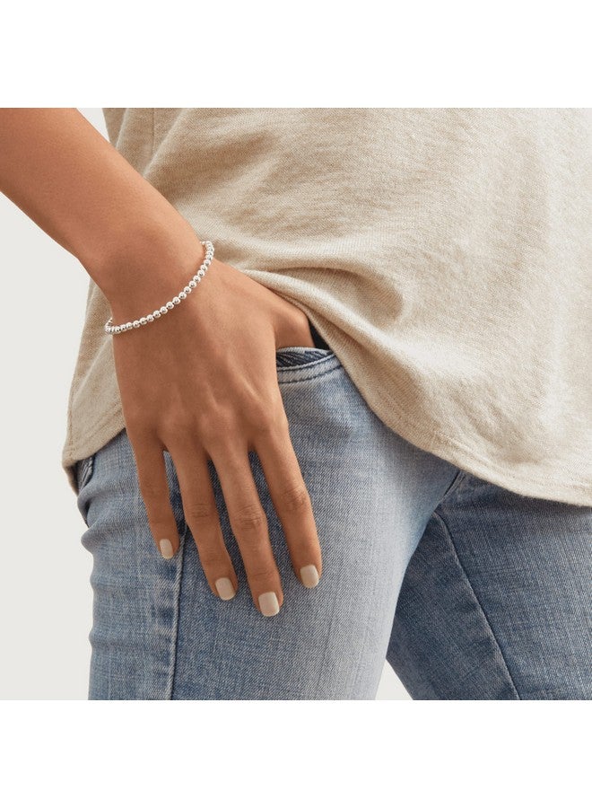 Silpada 'Beaded Circle' Bracelet In Sterling Silver, 6.25" - Image 4
