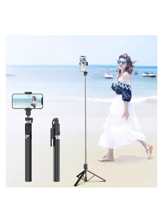 ني فو حامل ثلاثي القوائم وعصا سيلفي يعمل بالبلوتوث وجهاز تحكم عن بعد بارتفاع قابل للتعديل لسطح المكتب محمول للاستخدام الداخلي والخارجي والأعياد والتخييم من كوفرزون، موديل P170، أزرق - Image 2