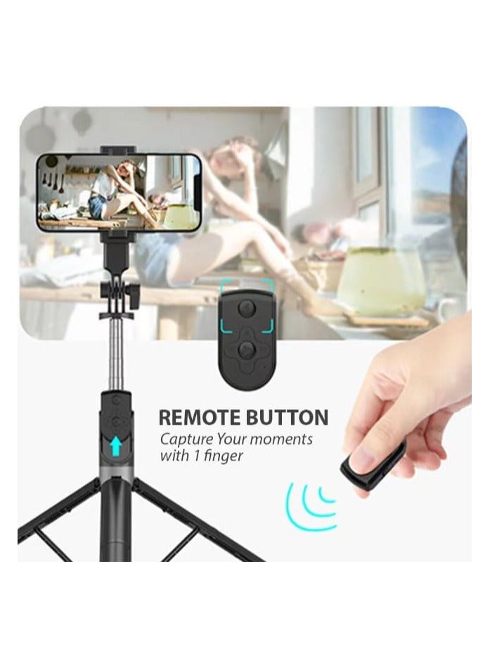 ني فو حامل ثلاثي القوائم وعصا سيلفي يعمل بالبلوتوث وجهاز تحكم عن بعد بارتفاع قابل للتعديل لسطح المكتب محمول للاستخدام الداخلي والخارجي والأعياد والتخييم من كوفرزون، موديل P170، أزرق - Image 4