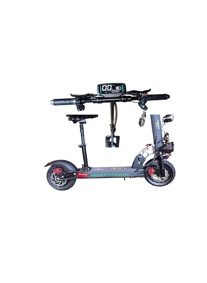 استير سكوتر كهربائي أستر E10، محرك 2024-2000 واط، بطارية 48 فولت 13 أمبير/ساعة | شاشة رقمية | تصميم قابل للطي بالكامل | مكبر صوت بلوتوث ومقعد قابل للإزالة | قابل للتعديل وسهل الطي | ألوان متعددة - Image 2