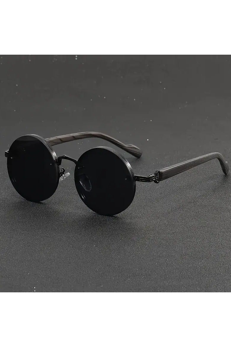 Retro 1pc Women Round Black Metal Fashion Glasses – Retro Decorative Eyewear, Elegant & Timeless Design, Versatile Trendy Accessory - Image 1