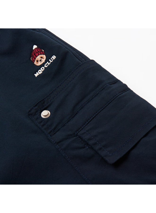 Mqd Boys' Winter Outdoor Workwear Style Warm Jogger Pants With Large Pockets Navy Blue 120 - Image 3