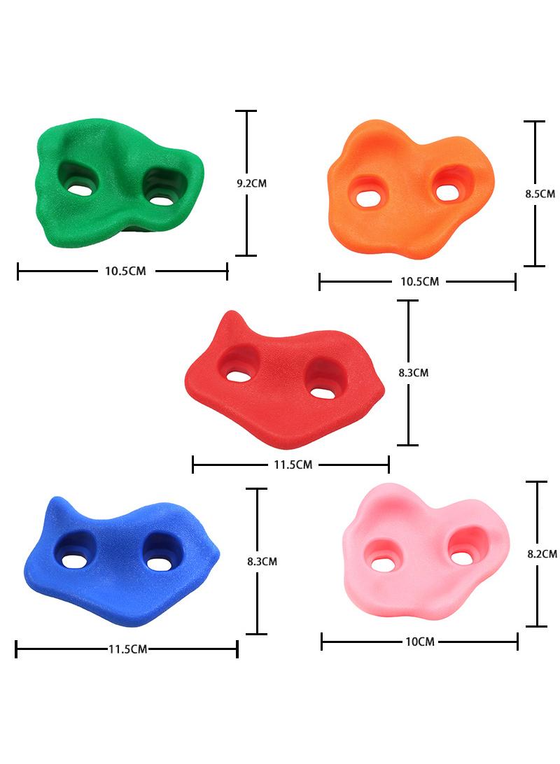 عام مقابض تسلق الصخور للأطفال، صخور تسلق كبيرة جدًا فاخرة مع أدوات التثبيت - ملحق جدار تسلق الصخور DIY ملحق ملعب داخلي وخارجي - للأعمار 3+ - Image 2