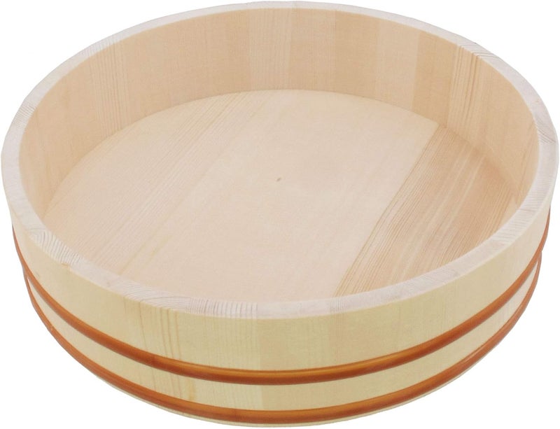 BambooMN BambooMN 153 Hangiri Oke Sushi Rice Cooling BowlTub with Lid 19 Pieces Making Serving Accessory Kit  Jumbo  - Image 2